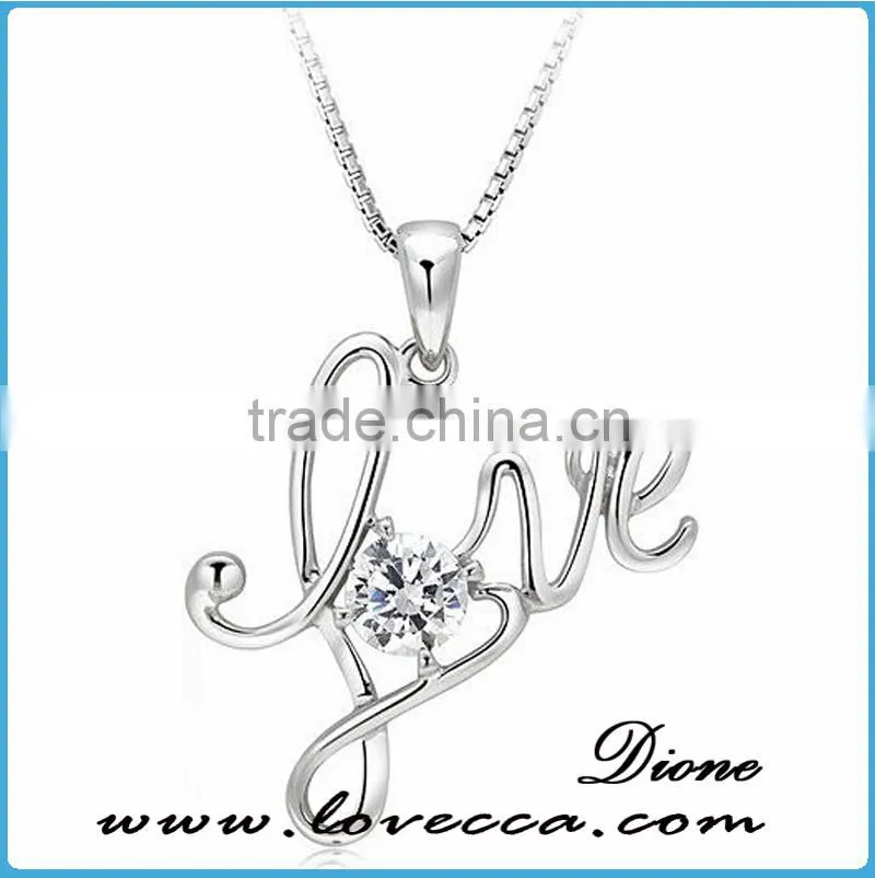 New wholesale best price bat silver crystal sterling silver pendant necklace