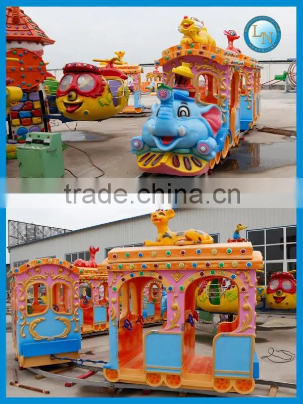 Children electric train toy for sale! China supplier Lino electric elephant ride on train with tracks