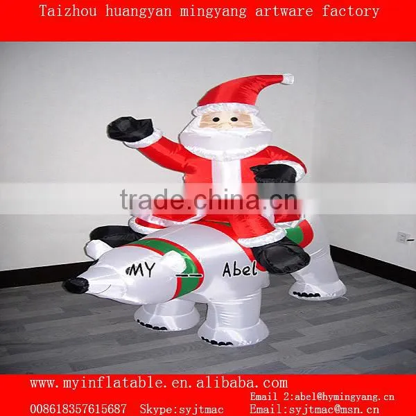 MY christmas inflatables santa christmas santa on motorcycle