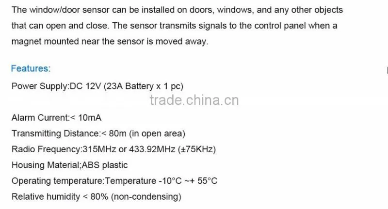 Remote control by App smart alarm system burglar alarm system pir motion sensor home security alarm system
