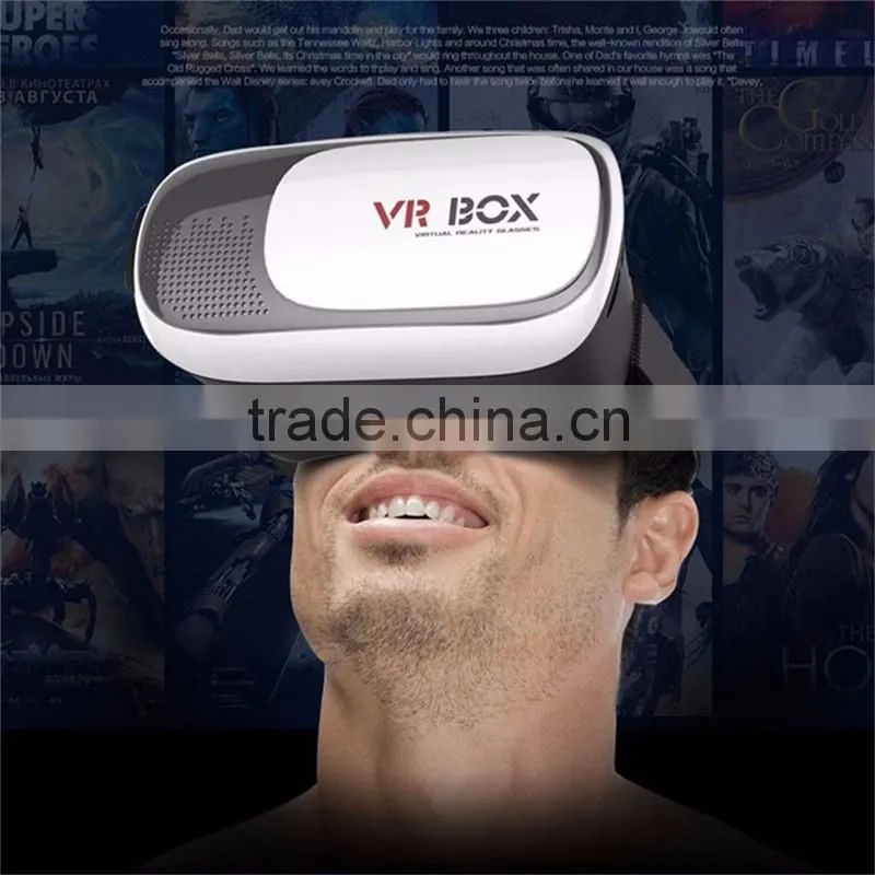 VR Box 2nd Generation Virtual Reality Cardboard 3D Video Glasses Compatible with 4.7-6 Inch for iPhone, Samsung