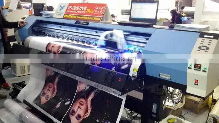high quality stable machine 1.9m DX5 Printhead UV LED roll to roll Inkjet Printer