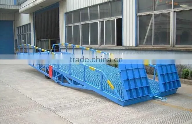 CE approved adjustable mobile loading ramp