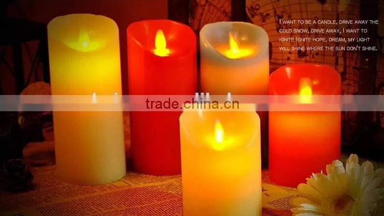 Flameless moving wick led flameless candle remote