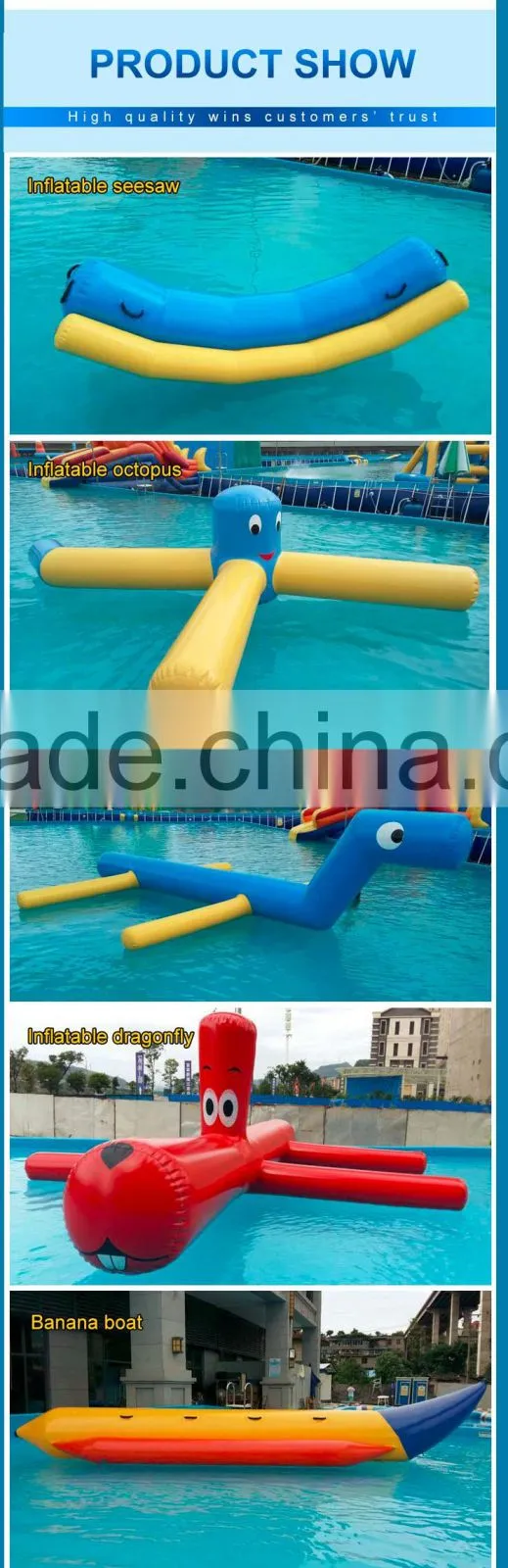 Water Park Inflatable Banana Boat Price For Sale