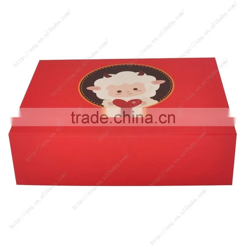 chinese red foldable magnetic closure gift paper box