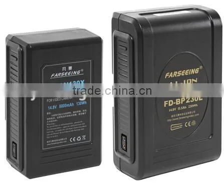 Professional broadcast battery BP-230 15500mAh five-level LED display V mount battery for camcorder