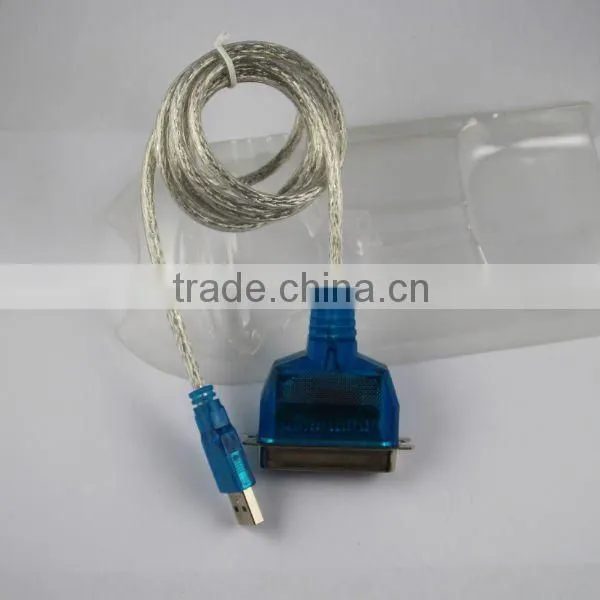 Factory supply USB 2.0 to 36 pin parallel printer cable usb to ieee1284 converter