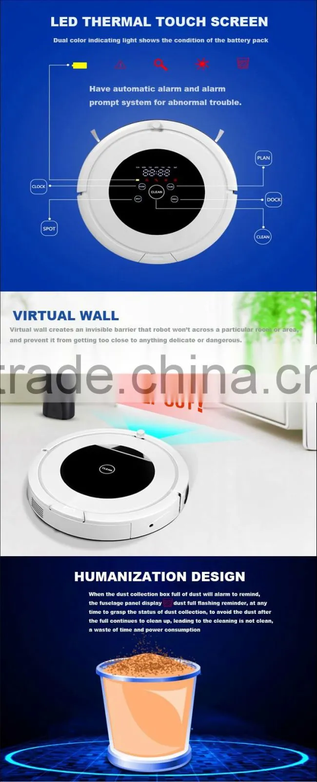 robotic vacuum cleaner mini battery vacuum cleaner home vacuum cleaner