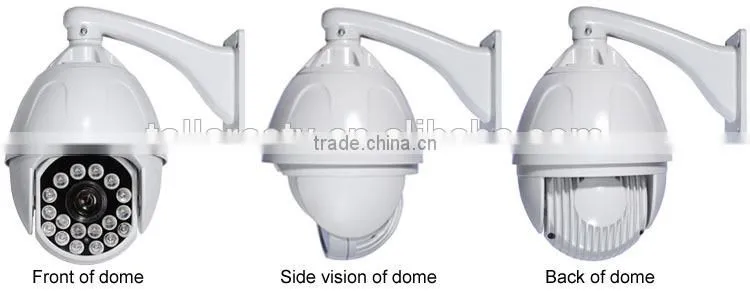 Outdoor 7 Inch Onvif 960P 1.3MP Middle Speed Dome PTZ IP Camera 22X Optical Zoom Infrared CCTV Camera