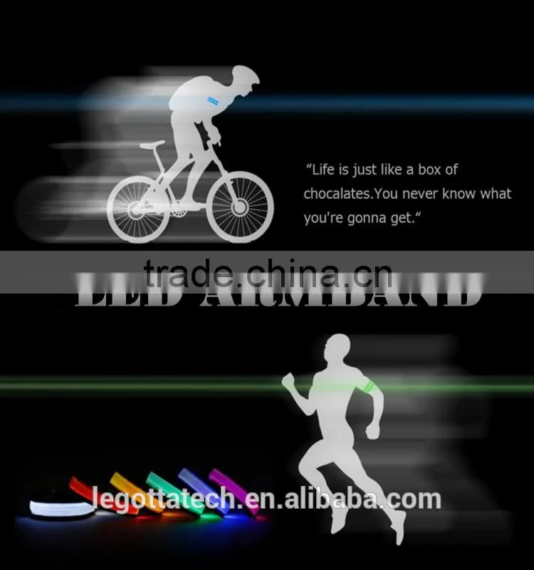 Amazing hot selling factory price colorful led cycling armband China