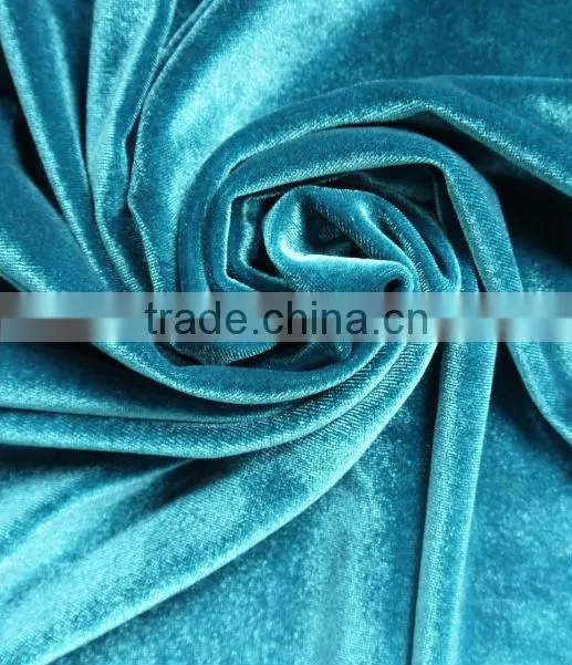 spandex shinny nice knitted korean velvet for garmants fabric
