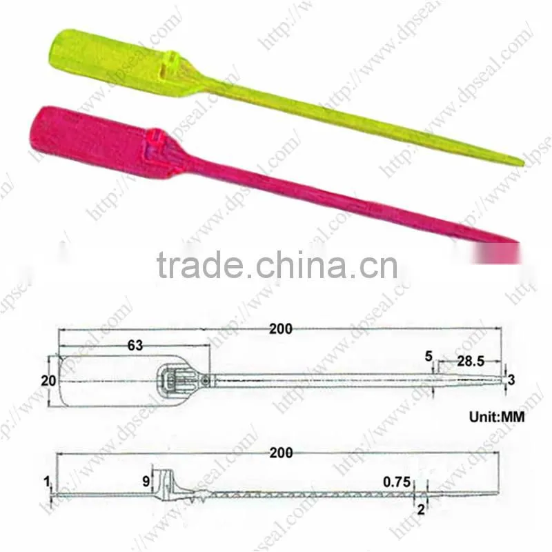 plastic security seals with barcode for security shipping&packaging DP-200SH