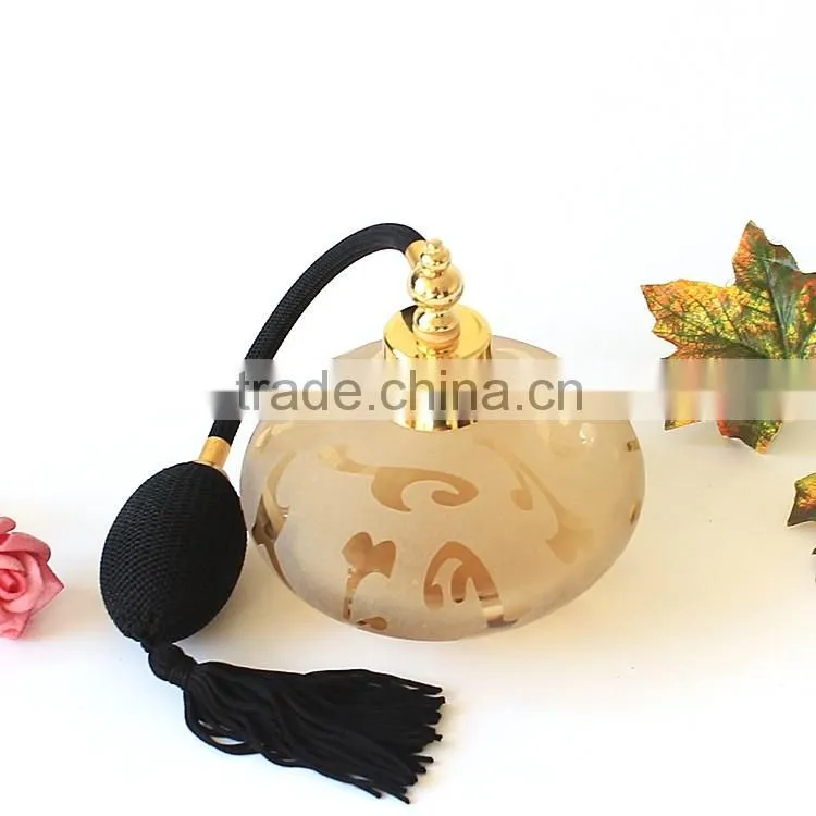 hand blown frosted glass perfume bottle , airbag scent bottle , reed diffuser atomizer sprayer