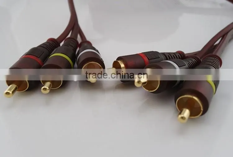 manufacturer wholesasles rca cable 3RCA/M-3RCA/M audio cable AV cable with low price