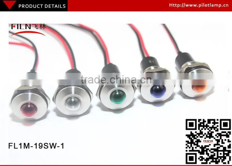Hot white color dot lighting 19mm mounting hole 12v motorcycle signal light