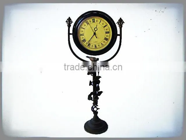 home decor handicraft antique vintage metal floor standing clock antique grandfather clock
