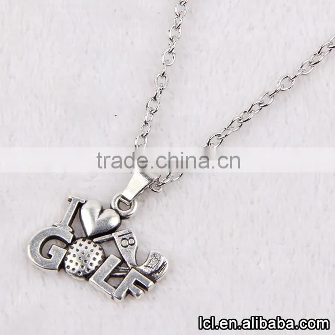 About sports german imitate silver pendent necklace, hot sale mens necklace chain