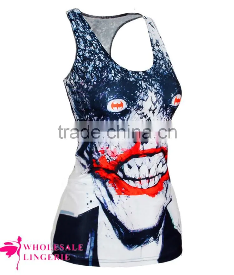 Black Horror Womens Zombie Printed Tank Top BX013 workout tank top