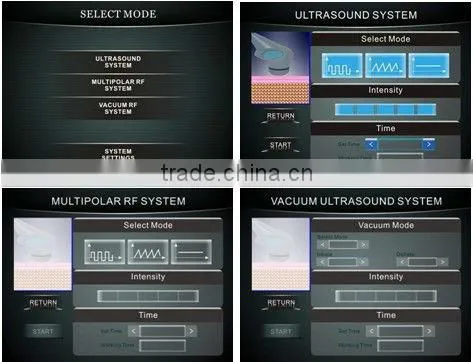 2015 Portable 40Khz urasonic cavitation/4 in 1 multi-fuchtional RF vaccum machine