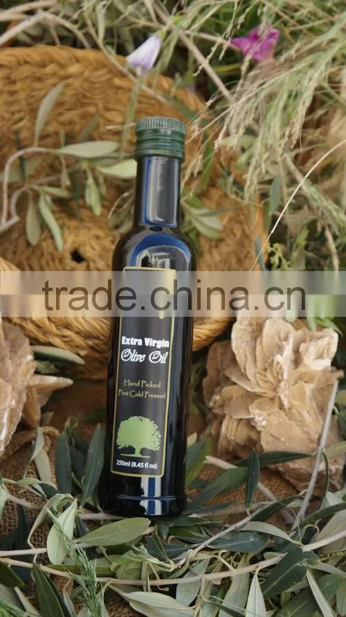 Cold Pressed Extra Virgin Olive Oil. A'Quality Extra Virgin. 100% Extra Virgin Olive Oil. Dorica Glass bottle 250 mL