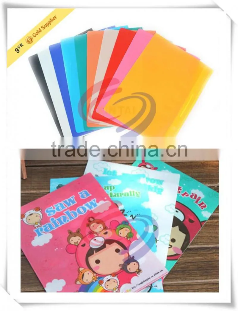 Directly Factory wholesale custom made cheap A4 customized logo print L shape file folder