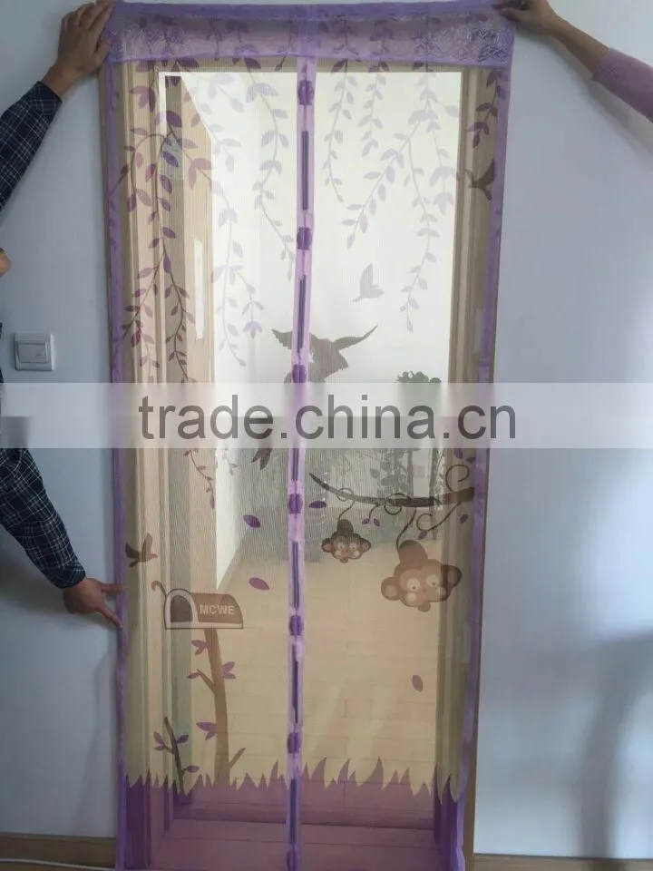 polyester mosquito net DIY mesh magnetic magic screen door