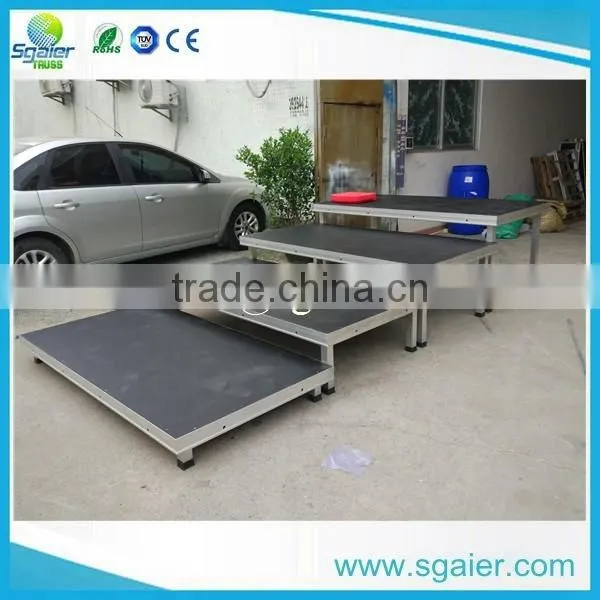 6 legs 1.22x2.44m portable stage, easy set up strong stage