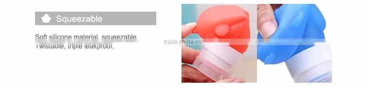Food grade silicone Travel Set Bottles Monkey shape bottles Carry-on Airline Aprroved