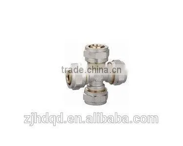 brass fitting tee , brass tee for pex-al-pex connect , tee connector