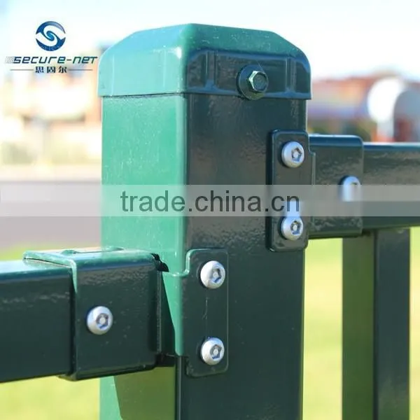 pvc coated spear top tubular steel fence/backyard grass protection steel fence