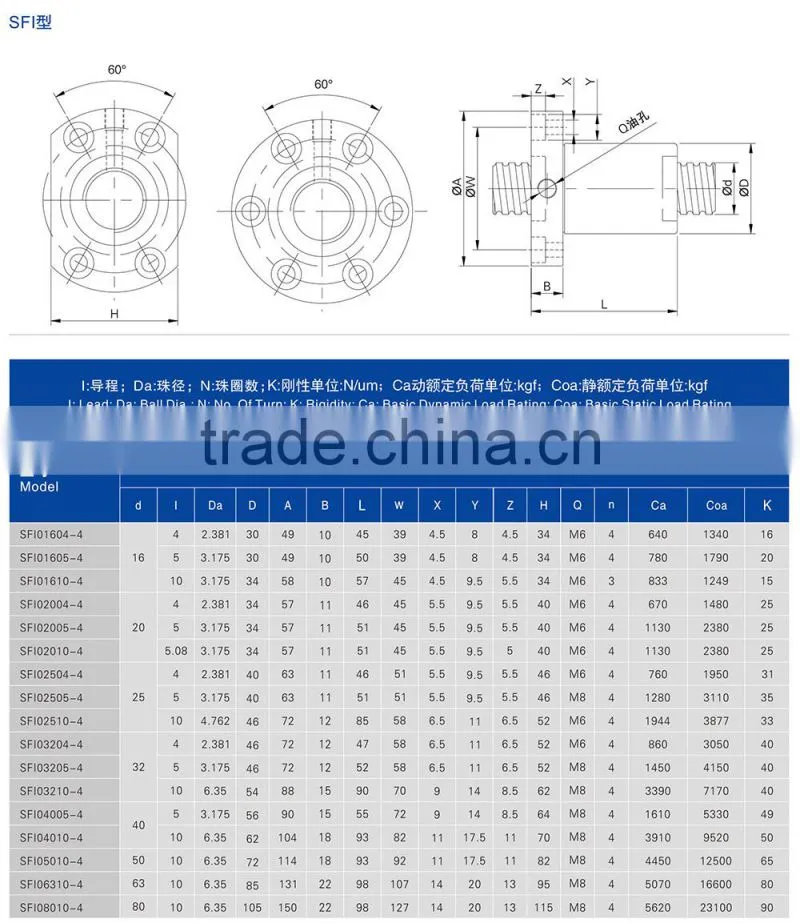 SFI Type ball screw