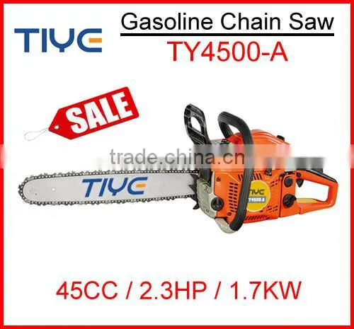 2-Stroke Gasoline Garden Tools 45CC Gasoline Chain Saw / Petrol Chain Saw / Wood Cutting Machine