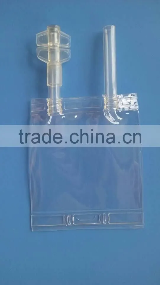 medical PVC Infusion bag/ PVC IV infusion bag (double tube )
