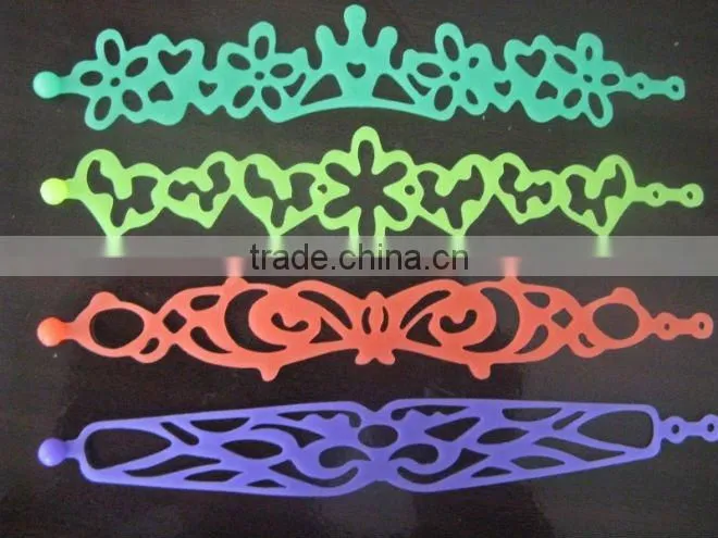 Tattoo Silicone Bracelet Wristband Hollow silicone Bracelet 2011 new fashion Style