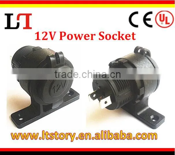DC 12V Female Power Socket with Voltmeter For Motorcycles ATV Snowmobile UTV