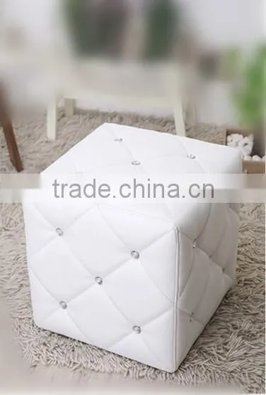 Made from SinoFur Best sale ottoman with crystal