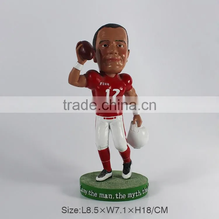 Hotsale custom resin soccer bobble head, NFL bobble head, MLB bobble head
