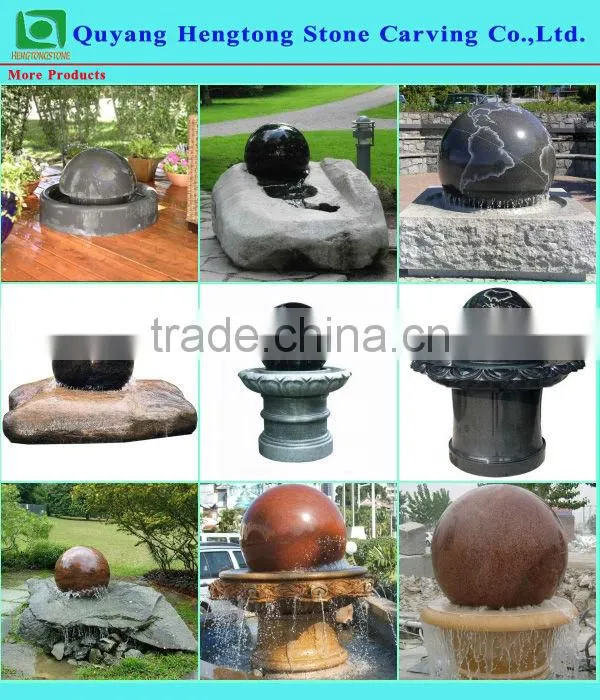 Black Marble Ball Water Fountain