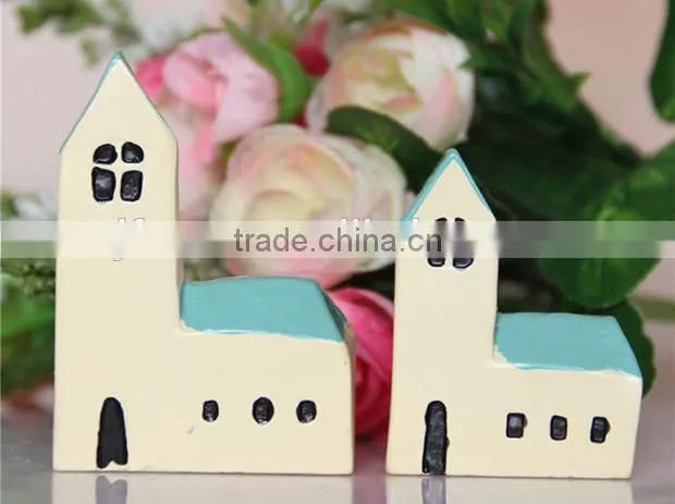 Zakka grocery Aegean Sea small decorative house micro landscape accessories resin ornaments background props