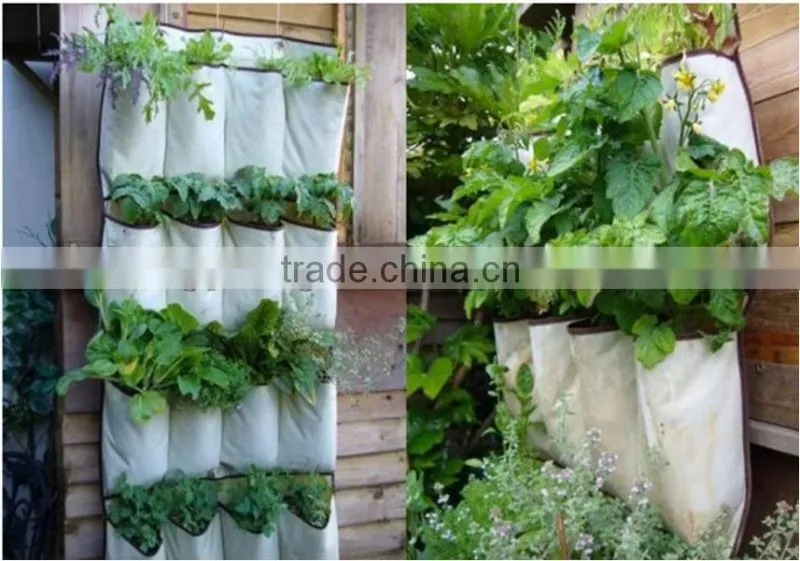 PP White Hanging Grow Bags with 12 pockets