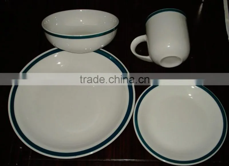 20pcs porcelain plate with printing porcelain plate set