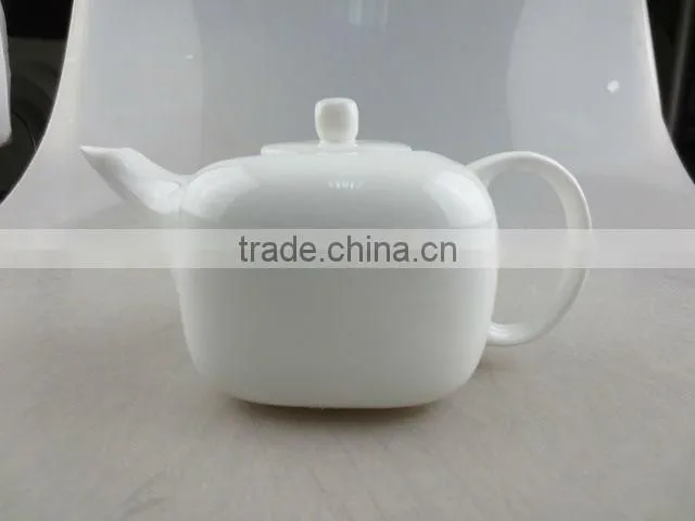 white square porcelain tea pot