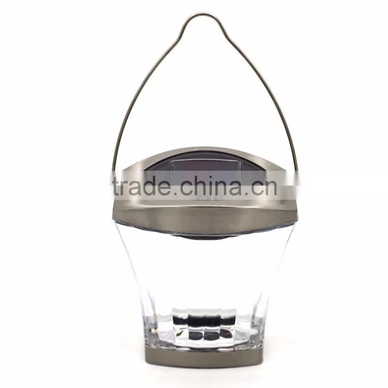12pk 3-in-1 Stainless Steel Glass Lens Solar Garden Lawn LED Path Light