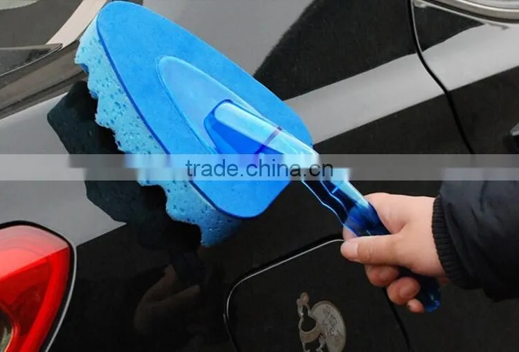 HANDLE 28 HEAD 13.5*11*3.7CM Soft material, Car wash sponge brush