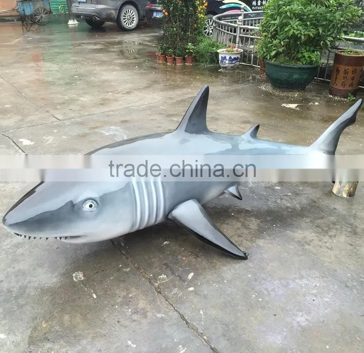 Fiberglass shark statue figurine