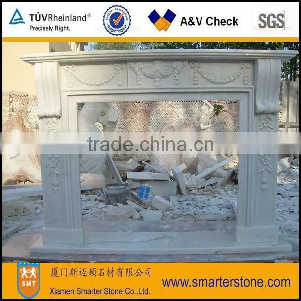 Modern White Marble Fireplaces On Sales