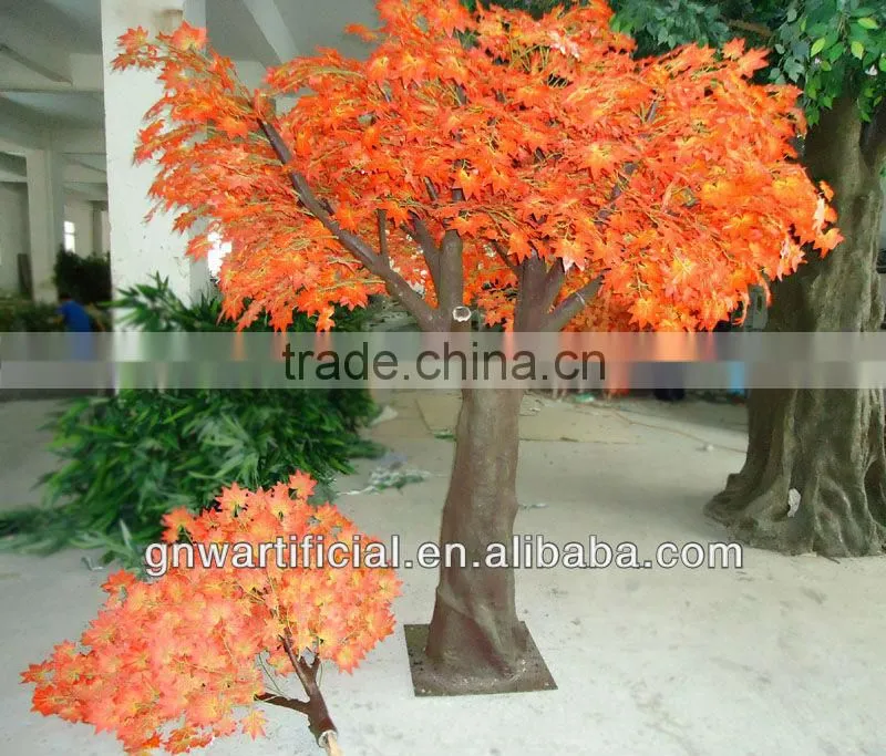 Artificial Tree Orange Maple Leaves 12ft high