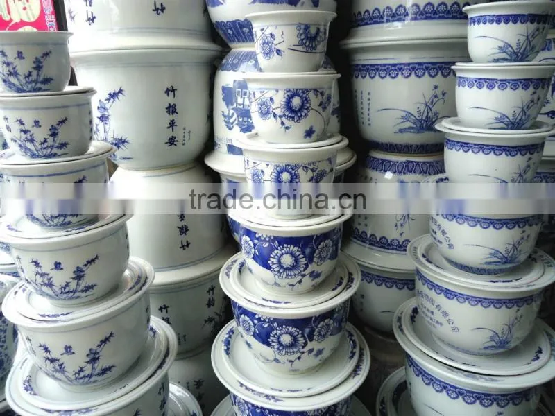 Garden decorative ceramic planter pot with saucer