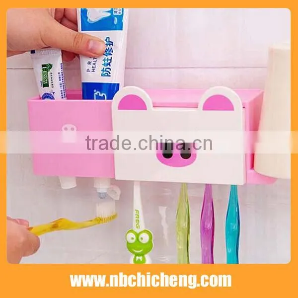 Cartoon Style Plastic Kid Toothbrush Holder With Suction Cups